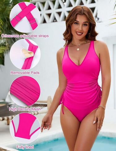 BMJL Womens One One Swimsuit Mesh Tummy Control Suit V Suit V Deck Cut Out Out Admable Swimwear in Kuwait