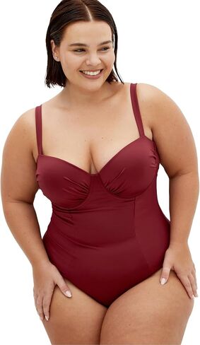 City Chic Women's Plus Size 1 Piece Swimsuit - Seville Underwire in Saudi Arabia