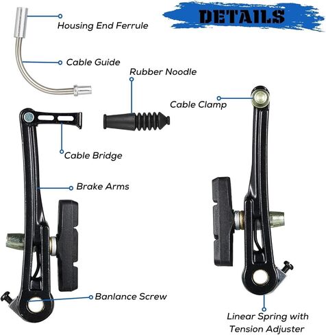 Corki Linear Mountain Bike V-Brake مجموعة VBK02 الأمامية والخلفية in Kuwait