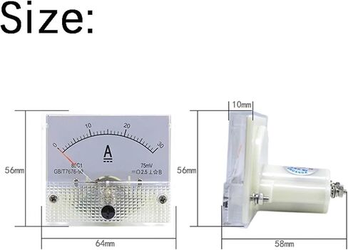 85C1-A 1A 2A 3A 5A 10A 15A 20A 30A 50A 75A DC ANALOG METER PANCE AMP Current Ammeters Gauge 1PCS (5A) in Saudi Arabia