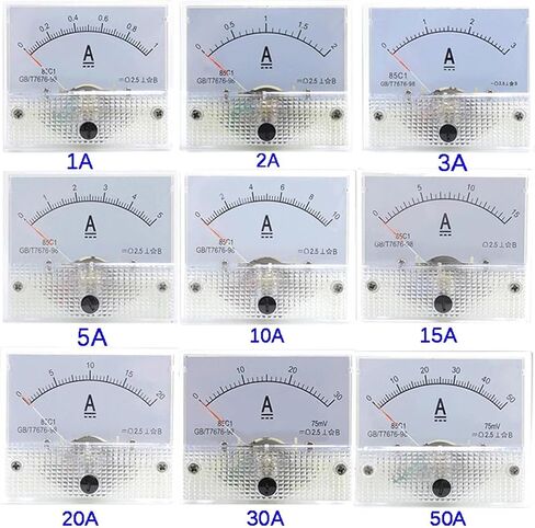 85C1-A 1A 2A 3A 5A 10A 15A 20A 30A 50A 75A DC ANALOG METER PANCE AMP Current Ammeters Gauge 1PCS (5A) in Saudi Arabia
