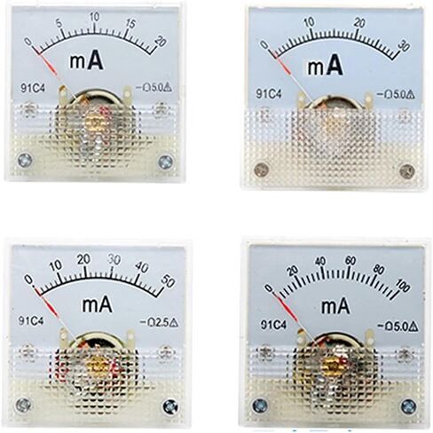 91C4 Class Ampere Analog Panel Meter Ammeter DC 100uA 20mA 30mA 500mA 0-1A 2A 3A 5A 10A 15A 20A 30A 1Pcs(50MA) in Saudi Arabia