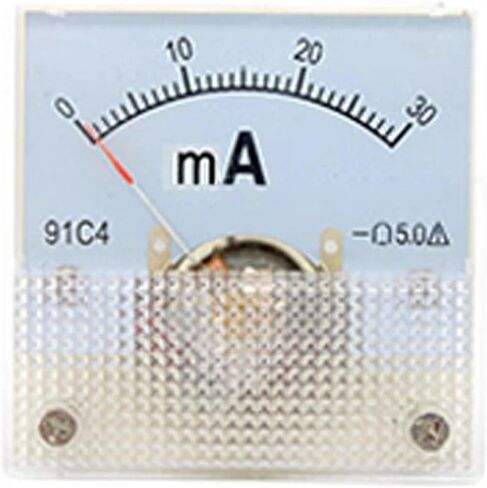 91C4 Class Ampere Analog Panel Meter Ammeter DC 100uA 20mA 30mA 500mA 0-1A 2A 3A 5A 10A 15A 20A 30A 1Pcs(50MA) in Saudi Arabia