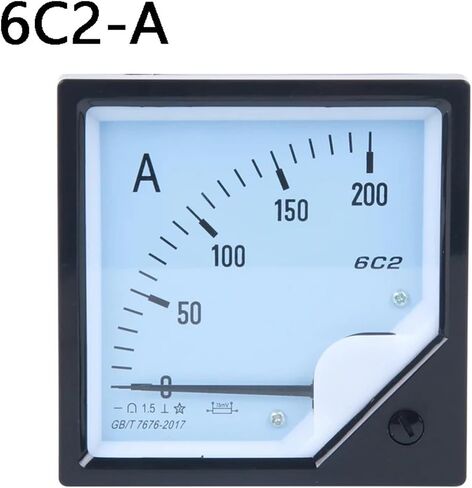 DC Meter 6C2 Analog Panel Ammeter AMP Ampere Current Gauge 6C2-A 30A 50A 75A 100A 200A 500A 750A 75mV 1Pcs(200A 75MV) in Saudi Arabia