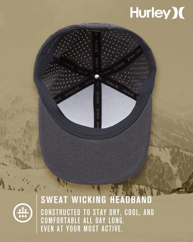 Hurley Men's Baseball Cap - Sweat-Wicking Fitted Baseball Hats for Men (S-XL) in Saudi Arabia
