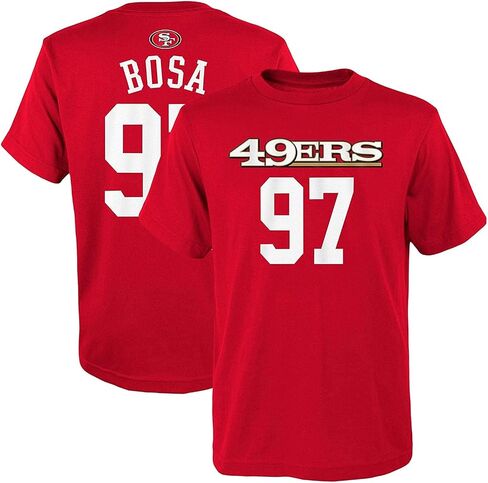 Nick Bosa San Francisco 49ers #49 Red Youth 8-20 Mainliner Name and Number T-Shirt in Saudi Arabia