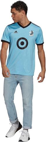adidas Mens Minnesota United FC 21-22 Away Soccer Jersey, Blue in Saudi Arabia