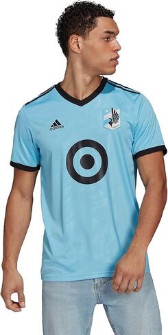 adidas Mens Minnesota United FC 21-22 Away Soccer Jersey, Blue in Saudi Arabia