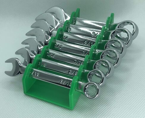 Protoco Stubby Wrench Rack Case, Tool Organizer for Tool Box, Tool Cart or Wall Mounted - Green, 10-Piece Holder, Magnetic in Saudi Arabia