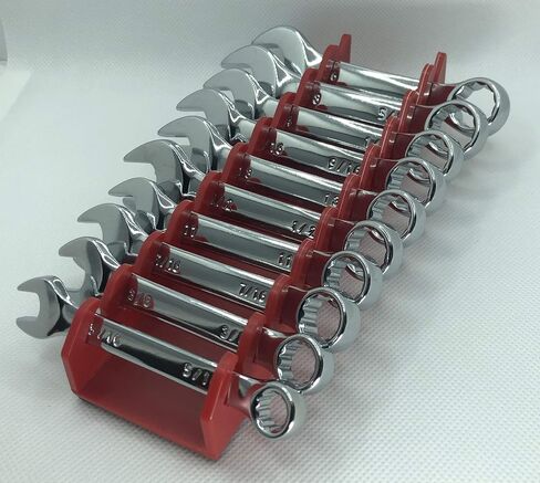 Protoco Stubby Wrench Rack Case, Tool Organizer for Tool Box, Tool Cart or Wall Mounted - Green, 10-Piece Holder, Magnetic in Saudi Arabia