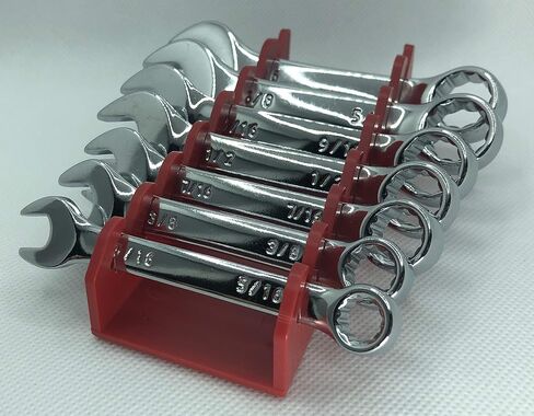 Protoco Stubby Wrench Rack Case, Tool Organizer for Tool Box, Tool Cart or Wall Mounted - Green, 10-Piece Holder, Magnetic in Saudi Arabia
