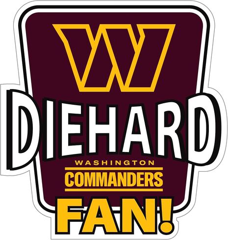 Siskiyou Sports NFL Washington Leaders Die-Hard Fan Auto Secal ، ألوان الفريق ، حجم واحد in Saudi Arabia