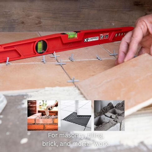 Kapro - 730 Topcast Mason Cast Level - for Masonry and Tilework - Features Shock-Resistant Vials and Strike Pads - Heavy Duty Aluminum - 24 Inch in Kuwait