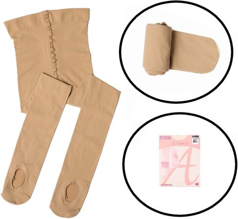 Convertible Dance Tights - Childrens Sizes - 3 Pack of ballet Tights in Saudi Arabia