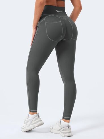 Yeoreo Coreflex Women Workout Scrunch Leggings Denim Look Gym Booty Lifting High Jeist Leggings Yoga Pants in Kuwait