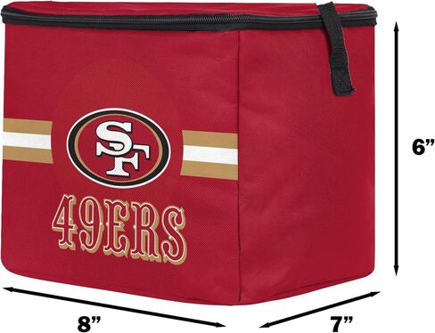 FOCO NFL Officially Licensed Primary Logo Team Stripe 6 or 12 Pack Soft Insulated Game Day Football Lunch Tote Cooler in Kuwait
