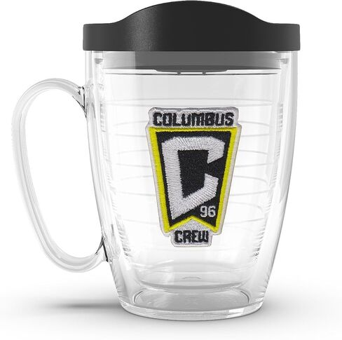 Tervis MLS Columbus Crew - الشعار الأساسي المصنوع في الولايات المتحدة الأمريكية كوب سفر معزول مع عزل معزول. in Saudi Arabia