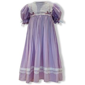 Girl's Summer Dresses, Vintage Purple Heirloom Dress, Puff Sleeve, Light Purple Dress for Girls Kids
