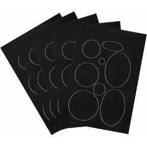 5 ورقات منتفخة أسفل سترة إصلاح التصحيح، 40 قطعة من نسيج النايلون الأسود رقعة إصلاح ذاتية اللصق مقاومة للماء على شريط رقع لمعطف ملابس خيمة وأكياس نوم وسراويل تزلج وتثبيت ثقوب in Kuwait