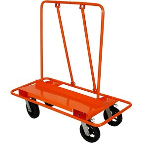 Heavy Duty 2400lbs Capacity Drywall Sheet Cart & Panel Dolly Service Car with 8" Black Mold-On Rubber Wheels - Construction, Multi-Use, Secure & Stable, Smooth Mobility in Kuwait