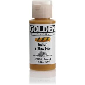 Golden Fluid Acrylic Paint 1 Ounce-Historical Indian Yellow Hue