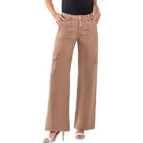 VERVET Mid Rise Stretch Straight Jeans Light Brown T5823SF