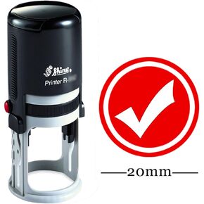 Round Self Inking Kids Teacher Stamp Right & Check Personalized Custom Shiny 20mm Mini Rubber Stamp
