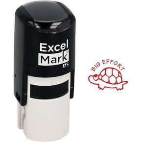 Round Teacher Stamp - Big Effort - RED Ink