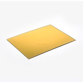 Set of 2 Gold Mirror Sheet, 1/12'' Mirrored Acrylic Lucite Plexiglass Sheet (Actual Size 11.875" x 11.875")
