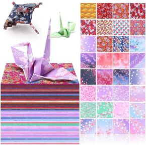 720 Pcs Japanese Origami Paper Double Sided Sakura Square Sheet 5.9 x 5.9 Inch Cherry Blossom Scrapbook Paper for Kids Beginner Arts Crafts Projects