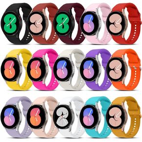 15Pack Galaxy watch 6/5/4 band 44mm 40mm,for Samsung galaxy watch 6/4 classic Bands 47mm 43mm 46mm 42mm Women men,Silicone Sport Strap galaxy watch 5 pro 45mm,no gap Bracelet Correa Replacement Wristbands