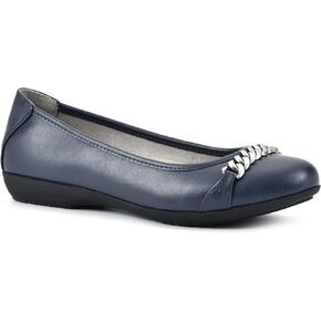 CLIFFS BY WHITE MOUNTAIN Charmed Women's Ballet Flat, Navy/Smooth, 10 M