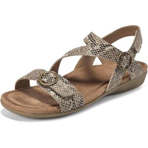 Earth Origins Women’s Beck, Strappy Leather Sandal for Casual, Everyday