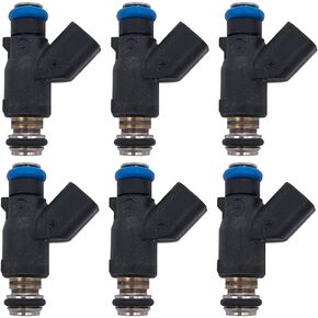 35310-3C000 6pcs Set Fuel Injectors Compatible with Hyundai Azera Entourage Genesis Santa Fe Sonata Veracruz, Kia Amanti Sedona Sorento