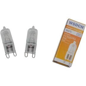 2 Pack, Fulfilled by Amazon, WSDCN G9 120 Volt 40W Halogen Oven Lamp 350°C Oven Light Bulb