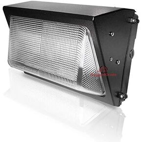 80 Watt LED Wall Pack - Durado Blade Series - 11,400 Lumens - 5000K - Semi Cut Off - DLC 5.1 Premium - with Photocell - Black Housing