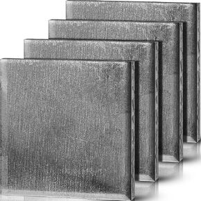 Dunzy 4 قطع 1/2 بوصة × 6 بوصة × 6 بوصة ASTM A36 ألواح فولاذية مدرفلة على الساخن، ألواح معدنية مسطحة ألواح فولاذية مربعة للحفر in Kuwait