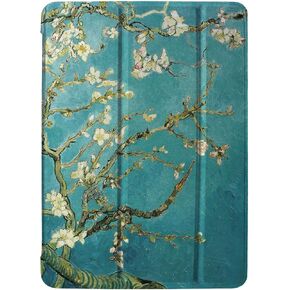 DuraSafe Cases for iPad 10.5 Inch Air 3 [ Air 3rd 2019 ] Generation MUUL2LL/A MUUK2LL/A MUUJ2LL/A MUUT2LL/A MUUR2LL/A MUUQ2LL/A Ultra Slim Auto Sleep/Wake Printed PC Cover - Almond Flower Bloom