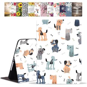 Case for Samsung Galaxy Tab A8 10.5 Inch 2022 Model (SM-X200/X205/X207), PU Leather Folio Case Smart Cover with Stand & Auto Wake Sleep, Cute Cartoon Dog