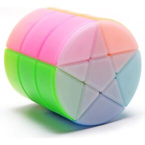3x3x3 Cylinder Speed Cube 3x3x3 Barrel Cube 3-Layered Round Column Magic Cube Puzzle Toys Brain Teasers for Adults and Kids