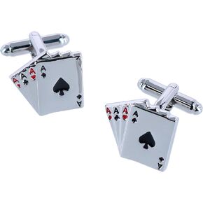 Trafalgar Men's Four Of A Kind Novelty Card Game Cufflinks (1 Pair)