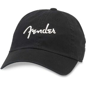 قبعة أمريكان نيدل فيندر جيتار البيسبول والأب بحزام بإبزيم (FEND-1904A-BLK) باللون الأسود