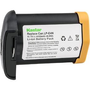 [Fully Decoded] Kastar 1-Pack 11.1V 4400mAh LP-E4N Battery Replacement for Canon LP-E4 LPE4, LP-E4N LPE4N, US 5751B002 Battery, Canon LC-E4 LC-E4N Charger