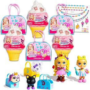 Love Diana Blind Bag Party Favors - 6 Pk Bundle with Love Diana Fashion Fabulous Mystery Mini Toys with Tattoos | Love Diana Toys for Girls, Love Diana Ice Cream Cone Toy