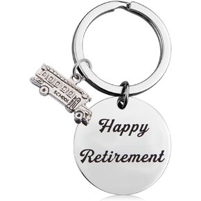 MAOFAED Retirement Gift Happy Retirement Keychain for Teacher Nurse RN MA Bus Driver Lawyer Dentist