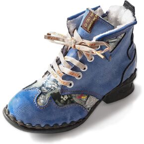 TMA EYES Women's Plush Ankle Boots Fashion and Cozy Winter Shoes with side Zipper