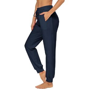 Sarin Mathews سراويل اليوغا النسائية الرياضية Sweatpants صالة تجريب الركض فضفاضة السراويل العرق مع جيوب البحرية S in Kuwait