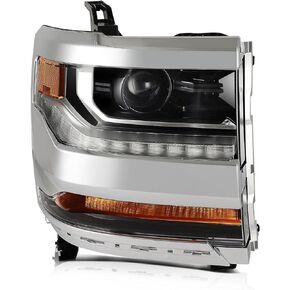 SCITOO Headlight Assembly Fits For 2016-2018 for Chevrolet Silverado 1500 2019 for Chevrolet Silverado 1500 LD Headlamp Passenger Side