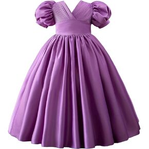 4-14 years old girl's fashionable dress with shiny pink bead patchwork and soft mesh dress for evening parties