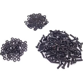 100pcs M4-0.7 x 35mm Flat Head Socket Cap Screws, Alloy Steel Grade 10.9, DIN 7991, Allen Socket Drive, with Nuts and Washers